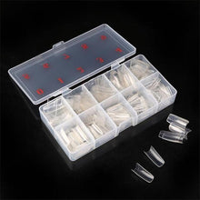 Load image into Gallery viewer, 1 Box/500pcs Tips Natural Color Half Cover Fake False French Nail Art Artificial Acrylic Gel UV Manicure Set DIY
