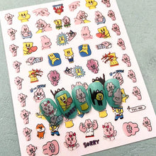 Load image into Gallery viewer, 1 PC Cute Bear Animals Design Self Adhesive Back Glue Decal Stamping DIY Decoration Tools Nail Stickers TSC 186
