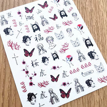 Load image into Gallery viewer, 1 PC Cute Bear Animals Design Self Adhesive Back Glue Decal Stamping DIY Decoration Tools Nail Stickers TSC 186