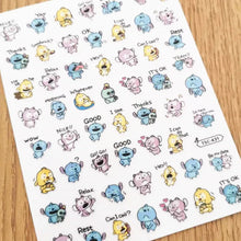 Load image into Gallery viewer, 1 PC Cute Bear Animals Design Self Adhesive Back Glue Decal Stamping DIY Decoration Tools Nail Stickers TSC 186