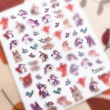 Load image into Gallery viewer, 1 PC Cute Bear Animals Design Self Adhesive Back Glue Decal Stamping DIY Decoration Tools Nail Stickers TSC 186