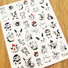 Load image into Gallery viewer, 1 PC Cute Bear Animals Design Self Adhesive Back Glue Decal Stamping DIY Decoration Tools Nail Stickers TSC 186