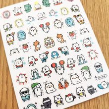 Load image into Gallery viewer, 1 PC Cute Bear Animals Design Self Adhesive Back Glue Decal Stamping DIY Decoration Tools Nail Stickers TSC 186