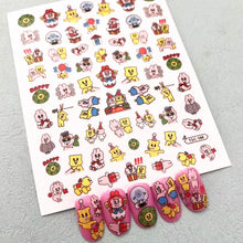 Load image into Gallery viewer, 1 PC Cute Bear Animals Design Self Adhesive Back Glue Decal Stamping DIY Decoration Tools Nail Stickers TSC 186