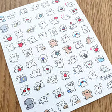 Load image into Gallery viewer, 1 PC Cute Bear Animals Design Self Adhesive Back Glue Decal Stamping DIY Decoration Tools Nail Stickers TSC 186