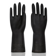 Load image into Gallery viewer, 1 Pair Black Gloves Home Washing Cleaning Gloves Garden Kitchen Dish Fingers Rubber Dishwashing Household Cleaning Gloves