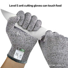 Load image into Gallery viewer, 1 Pair HPPE Kitchen Gardening Hand Protective Gloves Butcher Meat Chopping Working Gloves Mittens Women Men's gloves