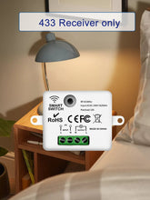 Load image into Gallery viewer, Mini Light Switch Round Wireless Panel Switch Remote Control 10A Relay Receiver RF 433Mhz Module Transmitter For Bedroom