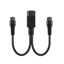 Load image into Gallery viewer, 0.3M/0.9FT IEC320 C14 TO 2*C5 power cable cord,C14 3 prong male to double 3 hole C5 female Adapter Cable