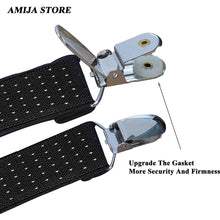 Load image into Gallery viewer, 1 Pair Men Shirt Stay Adjustable Shirts Holder Y Shape Leg Thigh Suspender with Non-slip Locking Clips Men Tucker Garters Strap