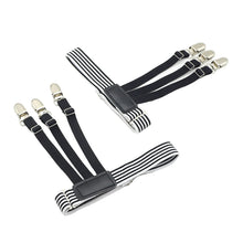 Load image into Gallery viewer, 1 Pair Men Shirt Stay Belt with Non-slip Locking Clips Adjustable Lock Tirant Shirts Tucker Leg Thigh Suspender Garters Strap