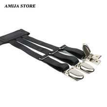 Load image into Gallery viewer, 1 Pair Men Shirt Stay Belt with Non-slip Locking Clips Adjustable Lock Tirant Shirts Tucker Leg Thigh Suspender Garters Strap