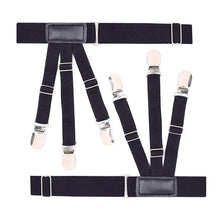 Load image into Gallery viewer, 1 Pair Men Shirt Stays Belt with Non-slip Locking Clips Keep Shirt Tucked Leg Thigh Suspender Garters Belt
