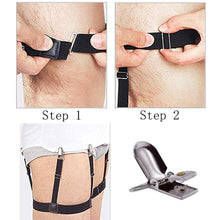 Load image into Gallery viewer, 1 Pair Men Shirt Stays Belt with Non-slip Locking Clips Keep Shirt Tucked Leg Thigh Suspender Garters Belt