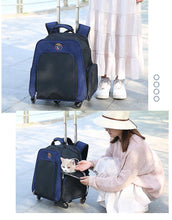 Load image into Gallery viewer, Grey Expandabale And Portable Rod Cat Dog'S Case On Wheel Breathable Pet Carrier Bag Outdoor Travel Backpack Fa0984