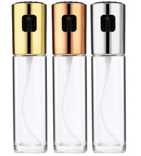 Load image into Gallery viewer, Silver Olive Oil Spray Bottle Vinegar Soy Sauce Sprayer Seasoning Dispenser 100Ml Zf0237