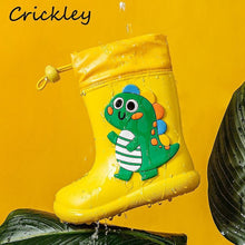 Load image into Gallery viewer, Pink Unicorn 180Cartoon Unicorn Dinosaur Children Rain Boots Lace Up Eva Soft Boys Girls Rain Shoes Light Waterproof Non Slip Kids Rainboots