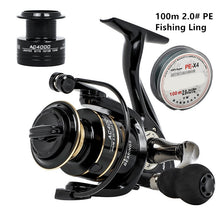 Load image into Gallery viewer, Spinning reels 12KG Max Drag Carrete de pesca 5.2:1 Metal Stainless Steel Fishing Reel Saltwater Reel for Fishing