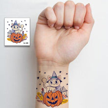 Load image into Gallery viewer, 20pcs/set Tattoo Stickers Child Kid Cartoon Halloween Temporary Fake Tattoos Glow Paste on Face Arm Leg for Children Body Sticker