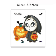 Load image into Gallery viewer, 20pcs/set Tattoo Stickers Child Kid Cartoon Halloween Temporary Fake Tattoos Glow Paste on Face Arm Leg for Children Body Sticker