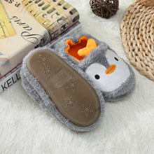 Load image into Gallery viewer, Winter Cute Penguin Kids Slippers Comfortable Baby Warm Cotton Shoes Boys And Girls House Indoor Animal Plush Slippers