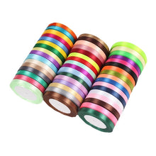 Load image into Gallery viewer, (25 Yards/roll) Silk Satin Ribbons Gift Wrapping Decoration Christmas Ribbons DIY Handmade Supplies Ribbon 6/10/15/20/25/40/50mm