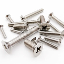 Load image into Gallery viewer, 5/10/50x M1 M1.2 M1.4 M1.6 M2 M2.5 M3 M3.5 M4 M5 M6 M8 304 Stainless steel GB819 Cross Phillips Flat Countersunk Head Screw Bolt