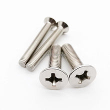 Load image into Gallery viewer, 5/10/50x M1 M1.2 M1.4 M1.6 M2 M2.5 M3 M3.5 M4 M5 M6 M8 304 Stainless steel GB819 Cross Phillips Flat Countersunk Head Screw Bolt