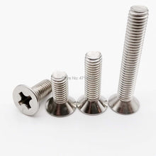 Load image into Gallery viewer, 5/10/50x M1 M1.2 M1.4 M1.6 M2 M2.5 M3 M3.5 M4 M5 M6 M8 304 Stainless steel GB819 Cross Phillips Flat Countersunk Head Screw Bolt