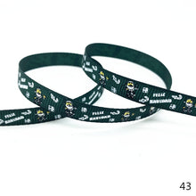 Load image into Gallery viewer, 5 Yards 10mm Christmas Ribbon Printed Grosgrain Ribbons for Gift Wrapping Wedding Decoration Hair Bows DIY