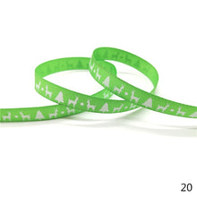Load image into Gallery viewer, 5 Yards 10mm Christmas Ribbon Printed Grosgrain Ribbons for Gift Wrapping Wedding Decoration Hair Bows DIY