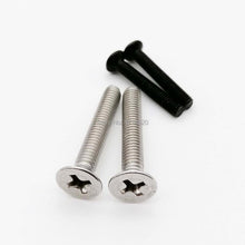 Load image into Gallery viewer, 50x M1.2 M1.4 M1.6 M2 M2.5 M3 M3.5 M4 Mini Micro Small Black 304 Stainless steel Cross Phillips Flat Countersunk Head Screw Bolt