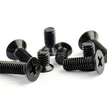 Load image into Gallery viewer, 50x M1.2 M1.4 M1.6 M2 M2.5 M3 M3.5 M4 Mini Micro Small Black 304 Stainless steel Cross Phillips Flat Countersunk Head Screw Bolt