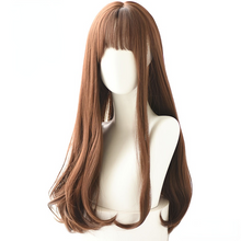 Load image into Gallery viewer, Layer Blue Brown Black LOLITA Wigs With Bangs Long Straight Omber Purple Noble Wigs For Women Fashion Cosplay Wig