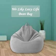 Load image into Gallery viewer, Large Small Lazy Sofas Cover Chairs Without Filler Linen Cloth Lounger Seat Bean Bag Pouf Puff Couch Tatami Living Room Beanbags