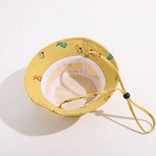 Load image into Gallery viewer, Summer Children Bucket Hat Cartoon Dinosaur Print Girls Boys Panama Fisherman Hat Outdoor Kids Sun Beach Cap