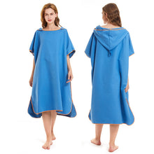 Load image into Gallery viewer, Adult Microfiber Towels Wetsuit Change Robe Poncho Surf Hooded Quick Dry Beach Outdoor Towel For Swimming Swimsuit Robe