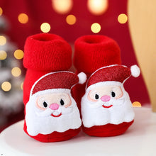 Load image into Gallery viewer, Baby Christmas Socks Winter Thick Terry Socks For Newborn Cartoon Santa Elk Anti Slip Floor Socks Keep Warm Kids Boys Girls Sock