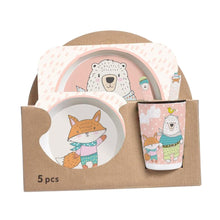 Load image into Gallery viewer, Baby Dish Tableware Dinner Set Cartoon Eating Tableware Toddler Feeding Dishes Plate Children Training Bowl Spoon Cup Fork
