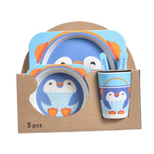 Load image into Gallery viewer, Baby Dish Tableware Dinner Set Cartoon Eating Tableware Toddler Feeding Dishes Plate Children Training Bowl Spoon Cup Fork