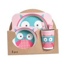 Load image into Gallery viewer, Baby Dish Tableware Dinner Set Cartoon Eating Tableware Toddler Feeding Dishes Plate Children Training Bowl Spoon Cup Fork
