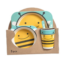Load image into Gallery viewer, Baby Dish Tableware Dinner Set Cartoon Eating Tableware Toddler Feeding Dishes Plate Children Training Bowl Spoon Cup Fork
