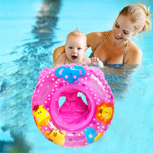 Load image into Gallery viewer, Baby Swimming Pool Rings Seat Cute Inflatable Swim Ring Float Seat Swim Circle with Dual Handle for Baby Toddlers Pool Bathtub