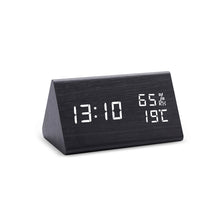 Load image into Gallery viewer, Digital Clock LED Wooden Alarm Clock Table Sound Control Electronic Clocks Desktop USB/AAA Powered Desperadoes Home Table Decor