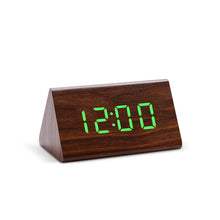 Load image into Gallery viewer, Digital Clock LED Wooden Alarm Clock Table Sound Control Electronic Clocks Desktop USB/AAA Powered Desperadoes Home Table Decor