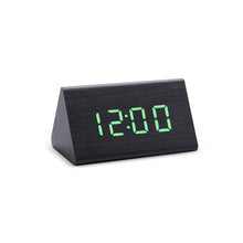 Load image into Gallery viewer, Digital Clock LED Wooden Alarm Clock Table Sound Control Electronic Clocks Desktop USB/AAA Powered Desperadoes Home Table Decor