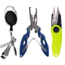 Load image into Gallery viewer, Fishing Quick Knot Tools Stainless Steel Pliers Nipper Line Cutter Clipper Hook Eye Cleaner Hook Sharpener Fly Tying Tool Tackle