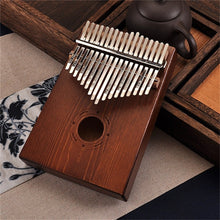 Load image into Gallery viewer, 17 Keys Bull Kalimba Thumb Paino Made By Solid Mahogany Portable Mbira Sanza African Wood Finger Piano