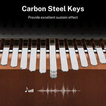 Load image into Gallery viewer, 17 Keys Bull Kalimba Thumb Paino Made By Solid Mahogany Portable Mbira Sanza African Wood Finger Piano