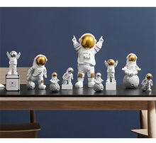 Load image into Gallery viewer, 3pcs Nordic Astronaut Figurines Resin Sculpture Modern Home Decor Miniatures Table Ornaments Cosmonaut Figure Home Decorative